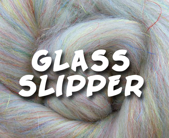 GLASS SLIPPER Ohh Shiny - 70/30 - 23 micron Merino and Rainbow Firestar One Ounce - Jessica