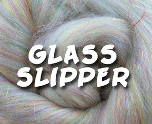 GLASS SLIPPER Ohh Shiny - Soft 23 micron Merino and Rainbow Firestar - One Ounce - Sold by Jessica