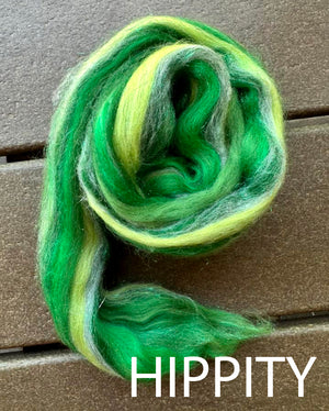 TEMP OUT OF STOCK - HIPPITY - 85% 23 micron Merino - 15% glitter ONE POUND group order -**please give up to 3 weeks for delivery**