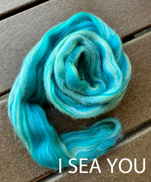 I SEA YOU - 85% 23 micron Merino - 15% glitter ONE POUND group order -**please give up to 3 weeks for delivery**