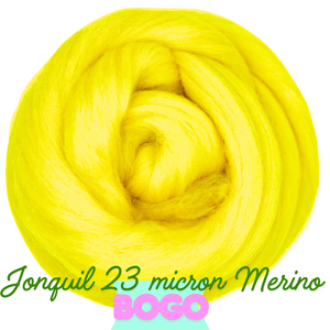 BOGO! Buy 2 POUNDS Get 1 POUND FREE! JONQUIL 23 micron Merino - 3 POUNDS Total - Group Presale