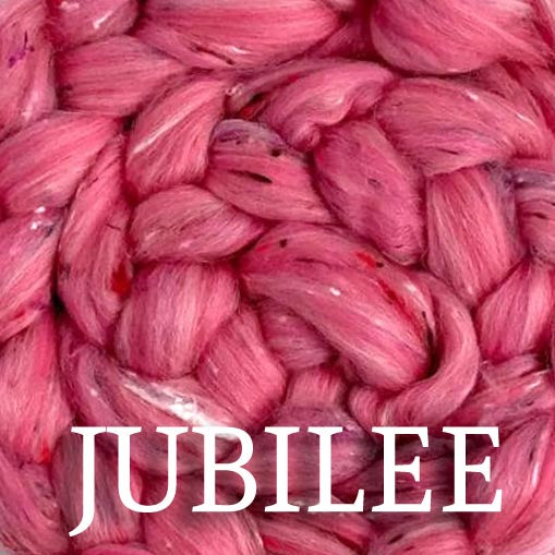 JUBILEE - NEW BLEND! - 65/35 Polwarth and Viscose Nepps - 1 POUND PRE-ORDER **please give up to 3 weeks for shipping**