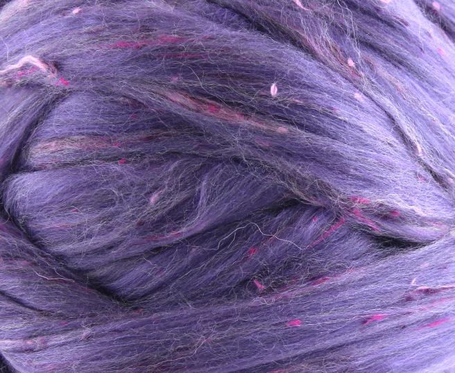 In Stock - HEIRLOOM Merino, South American, Viscose Tweed Bits and Bamboo Rayon - 4 Ounces - J