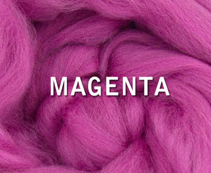 MAGENTA - Corriedale by the ounce in stock - m