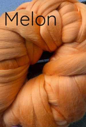 DHG 19 micron extra fine Merino MELON combed top by the ounce - M