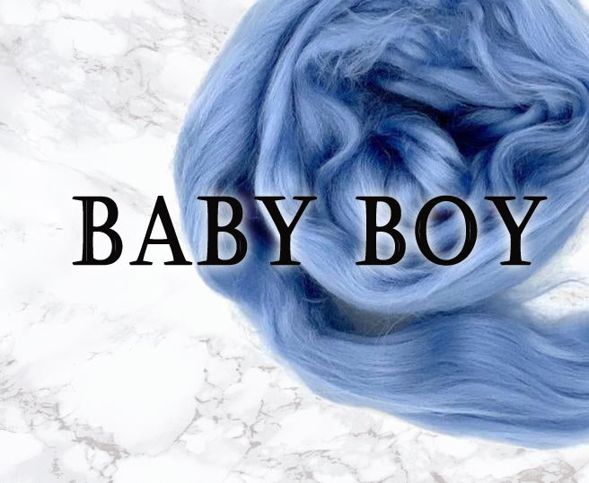 Bamboo rayon DYED combed top BABY BOY  - 1 ounce - m