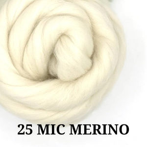 Black Friday Sale! 60% OFF Undyed 25 mic Merino Combed Top - By The Ounce - J