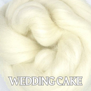 WEDDING CAKE - 70/30 Blue Faced Leicester and Mohair Wool Blend - One Pound Group Presale - Please allow up to three weeks for shipping