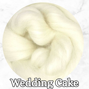 Deal of the Day! 35% OFF WEDDING CAKE 70/30 Blue Faced Leicester and Mohair Wool Blend - 4 Ounce Pack - J