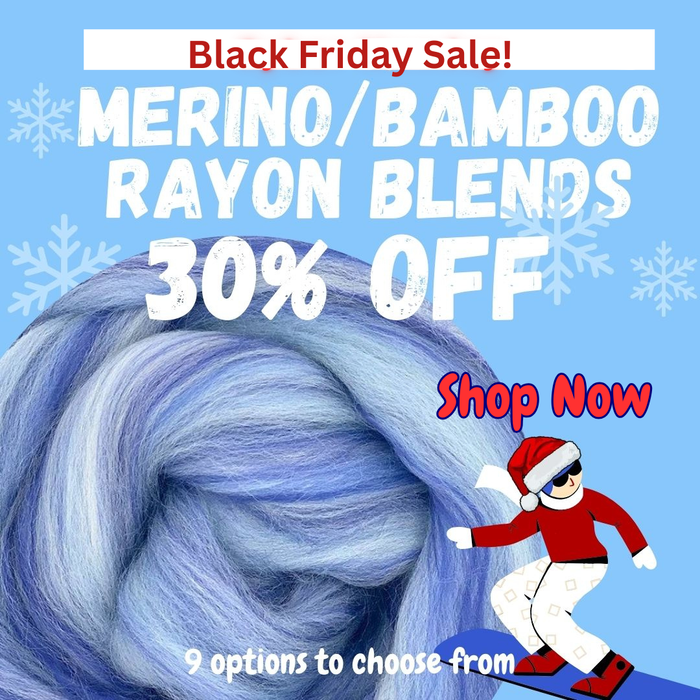 Black Friday Sale! 30% OFF 23 micron Merino/Bamboo Rayon 85/15 Blend - 1 Pound Presale - Please allow up to 3 weeks for shipping