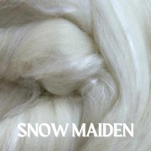 Snow Maiden - 70/30 Undyed 23 micron Merino & Tussah Silk - One Ounce Pack - J