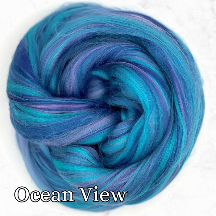 OCEAN VIEW - Bamboo Rayon Milled Blend Combed Top - 1 Ounce - J