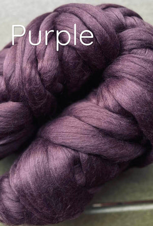 DHG 19 micron extra fine Merino PURPLE combed top by the ounce - M