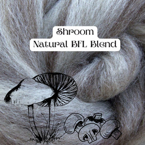 BLUE FACED LEICESTER Natural Blend Combed Top - SHROOM - ONE POUND - GROUP ORDER