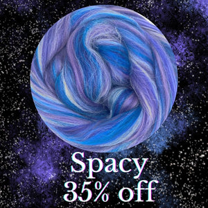 35% OFF - SPACY - Merino and Tussah Silk Blend Combed Top - 1 Ounce