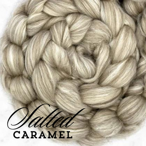 Salted Caramel - Baby Camel, Eri Silk, Llama, Falkland Merino - 4 ounce pack