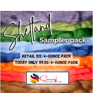 SPECIAL SHETLAND SALE!  Shetland solid dyed sampler pack 4-ounces - j