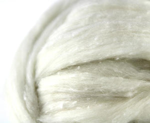 White as Snow Color Pop  80/20 South American Wool and Viscose Nepps -By the Ounce - J