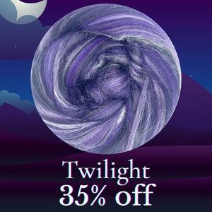 35% OFF - TWILIGHT - Merino and Tussah Silk Blend Combed Top - 1 Ounce