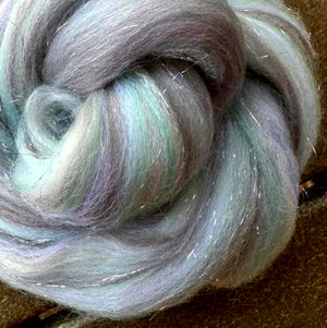 TRANQUIL - 85% 23 micron Merino - 15% glitter ONE POUND group order -**please give up to 3 weeks for delivery**