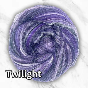 This Just In! TWILIGHT - Merino and Tussah Silk Blend Combed Top - J