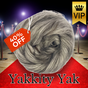 Secret VIP Special Sale! 40% OFF 4 Ounces of YAKKITY YAK - 50/50 Brown Yak/Mulberry Silk Combed Top - Group Presale