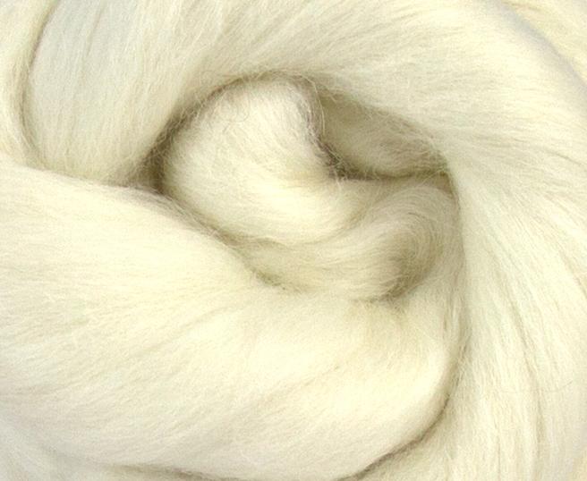 Alpaca Baby Combed Top WHITE -  by the ounce - j