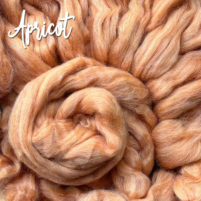 APRICOT - recycled wool - 4 ounce pack - C