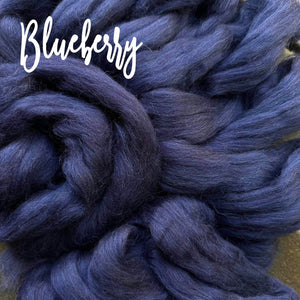 BLUEBERRY  - recycled wool -  1 pound pre-order - please give up to 3 weeks for shipment