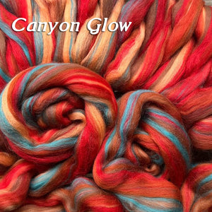 CANYON GLOW- custom milled blend - 100% Corriedale - 40% off by the ounce - pre-order