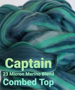 23 Micron merino blends - CAPTAIN - ONE POUND - This is a group order, Please give up to 3 weeks for shipment