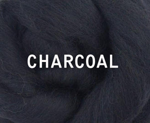 23 micron Merino Combed Top - CHARCOAL - 1 Ounce - Sold by Jessica