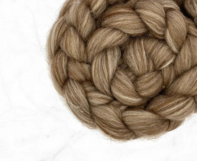 Coco Mocha Blue Faced Leicester, Polwarth, and Alpaca  by the pound  pre-order - please allow up to 3 weeks for delivery