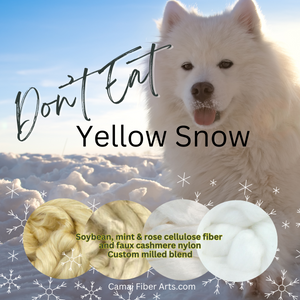 DON'T EAT YELLOW SNOW -  Soybean, faux cashmere, rose and mint infused cellulose fiber - 1 ounce - M