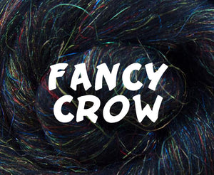 FANCY CROW - Merino and Rainbow Firestar Blend Combed Top - one ounce - j