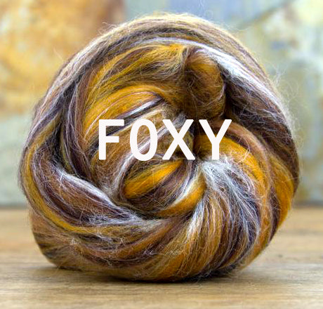 23 Micron Merino/Tussah Silk 70/30 Blend Combed Top - FOXY - 4 OUNCES - Sold by Jessica