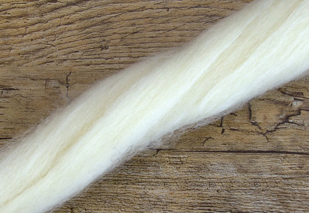 FRENCH VANILLA - 70% BLUE FACED LEICESTER WOOL / 30% BLEACHED TUSSAH SILK- By The Pound