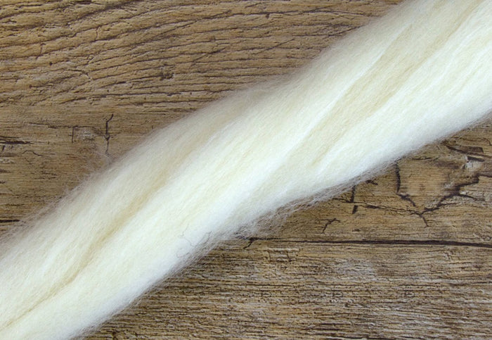 FRENCH VANILLA - 70% BLUE FACED LEICESTER WOOL / 30% BLEACHED TUSSAH SILK- By The Pound