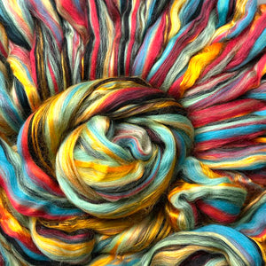FROGGY -  23 Micron Merino/bamboo rayon - custom mllled blend just for Camaj Fiber Arts - by the ounce - m- one ounce - M