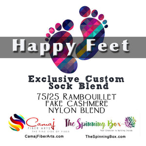 HAPPY FEET - make for socks - 75/25 Rambouillet/fake Cashmere nylon - by the ounce - M