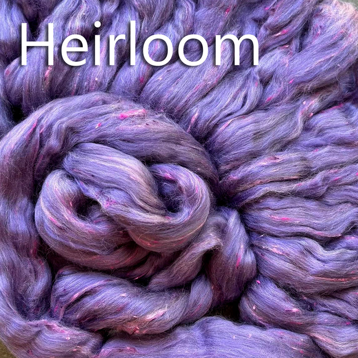 HEIRLOOM - Merino, South American Wool, Viscose Tweed Bits and Bamboo Rayon - By The Pound - Group Presale