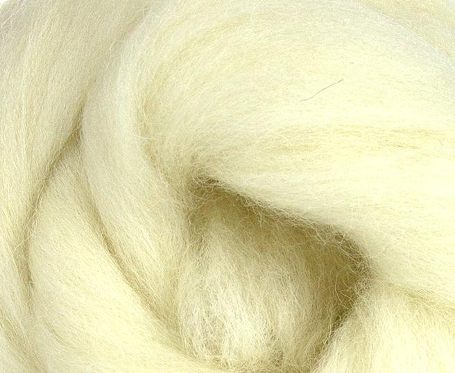 JACOB combed top WHITE (heritage breed) - 4 ounces in stock