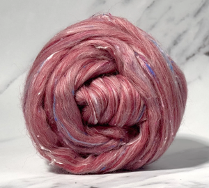 NEW BLEND! JAM - 65/35 Polwarth and Viscose Nepps - 8 OUNCES -  please give up to 3 weeks for shipment