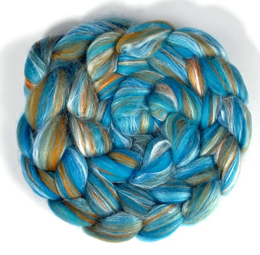 NEW HOLIDAY BLEND! FROSTED GLACIER - 90% Merino, 10% Tussah Silk- 30% off 8 ounces pre-order **please give up to 3 weeks for shipping**