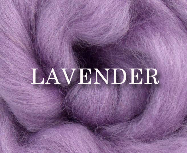 Corriedale LAVENDER by the ounce in stock - m