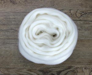 ULTRA WHITE 23 mic Merino Combed Top - One Pound Group Presale - Please allow up to 3 weeks for shipping