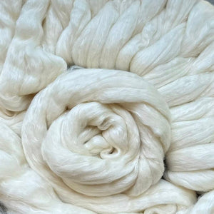 DEAL OF THE DAY!   NEW BLEND - MACADAMIA - 75/25 Rambouillet and Mulberry Silk Blend Combed Top - Buy 4 ounces get 2 FREE!  pre-order **give up to 3 weeks for shipping**