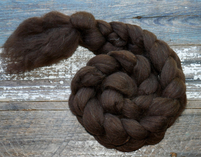 24 micron MERINO natural brown 1 ounce - m