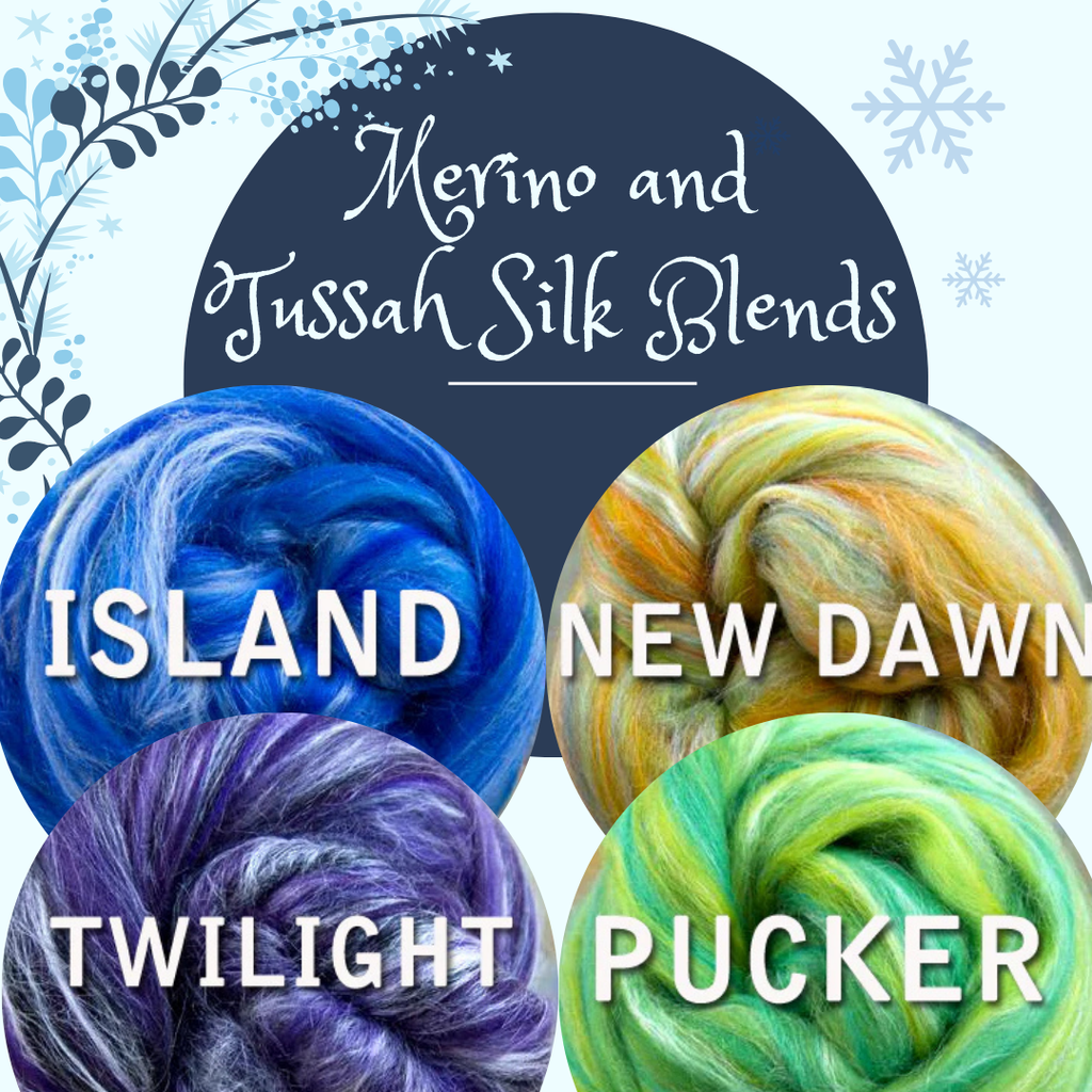 Day 8 of the 12 Days of Christmas! 35% OFF Dyed Merino/Tussah Silk Blends - In Stock - Select Your Choice Below