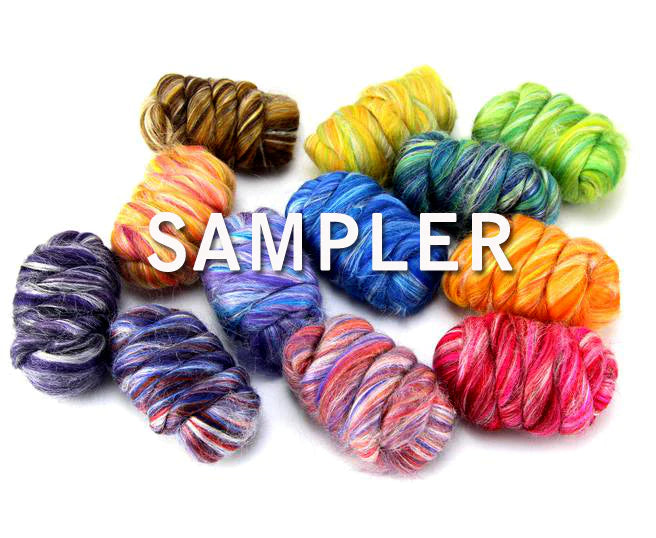 70/30 Merino and Tussah Silk Sampler - 2 PACK 20 OUNCE TOTAL PRE-ORDER please give up to 3 weeks for shiping pre-order fibers